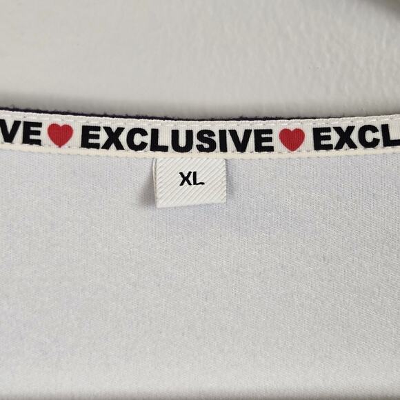 Purple Ombre Glitter V Neck Strap Long Sleeve Top Baby Doll Style Glam Boho XL - Picture 3 of 6